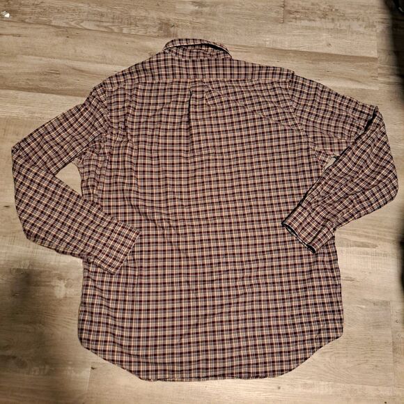 Ralph Lauren Men’s XL Long Sleeve Button Down Shirt Red Plaid - Picture 2 of 12
